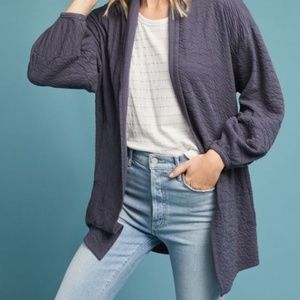 NWT Anthropologie Corset Back Cardigan L